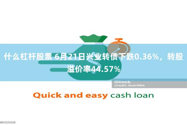 什么杠杆股票 6月21日兴业转债下跌0.36%，转股溢价率44.57%