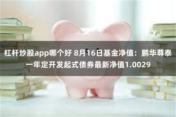 杠杆炒股app哪个好 8月16日基金净值：鹏华尊泰一年定开发起式债券最新净值1.0029