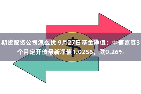 期货配资公司怎么找 9月27日基金净值：中信嘉鑫3个月定开债最新净值1.0256，跌0.26%