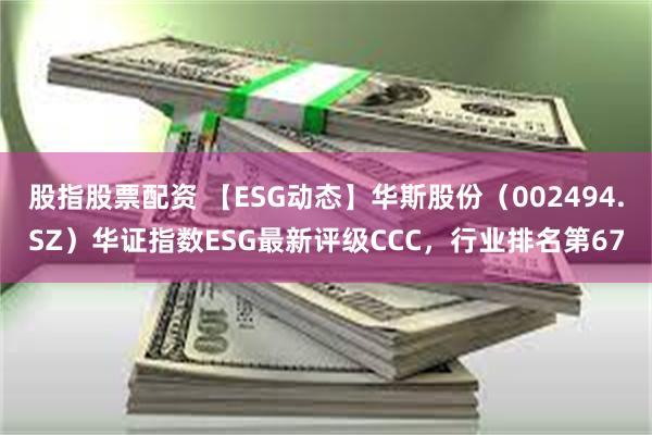 股指股票配资 【ESG动态】华斯股份（002494.SZ）华证指数ESG最新评级CCC，行业排名第67