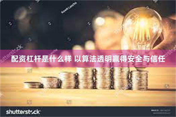 配资杠杆是什么样 以算法透明赢得安全与信任