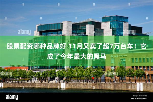 股票配资哪种品牌好 11月又卖了超7万台车！它成了今年最大的黑马
